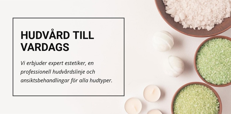 Hudvård till vardags CSS -mall