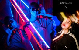 Neonklubb Och Underhållning Vackra Färgsamlingar