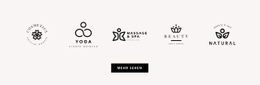 Fünf Logos - Vorlage Für Eine Seite