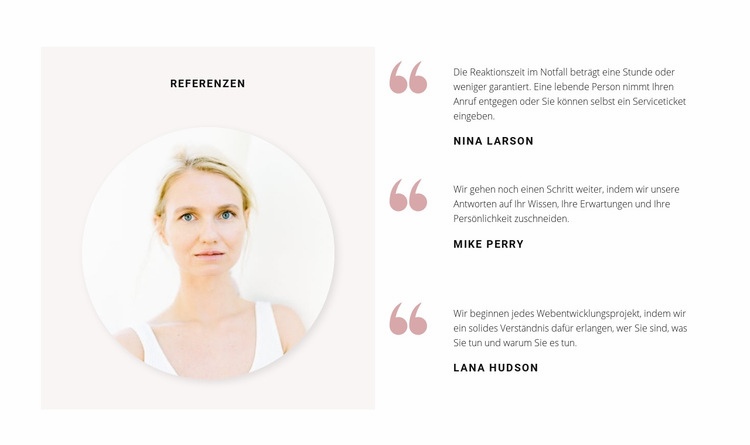 Drei Unternehmensbewertungen Website design