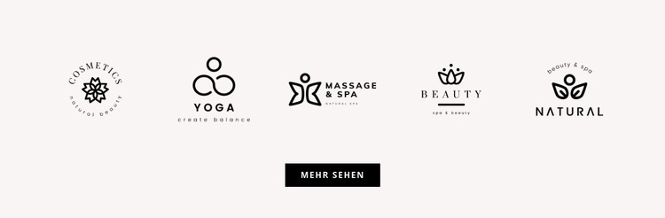 Fünf Logos Website-Modell