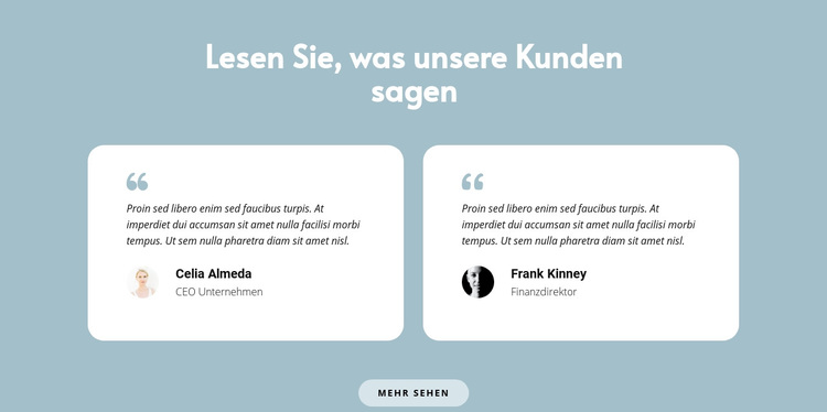 Zwei Bewertungen über uns WordPress-Theme