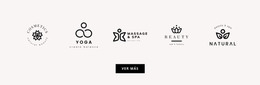 Cinco Logotipos: Plantilla De Página HTML