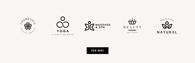 Cinco logotipos Plantilla de sitio web