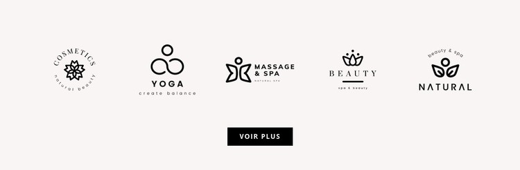 Cinq logos Maquette de site Web