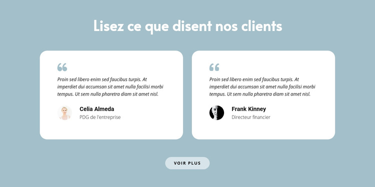 Deux avis sur nous Thème WordPress