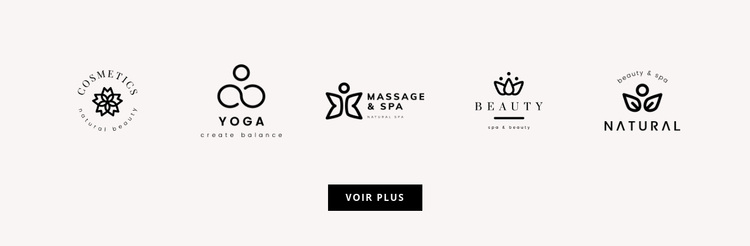 Cinq logos Thème WordPress