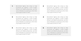 Six blocks of text - Html Code Example by Nicepage