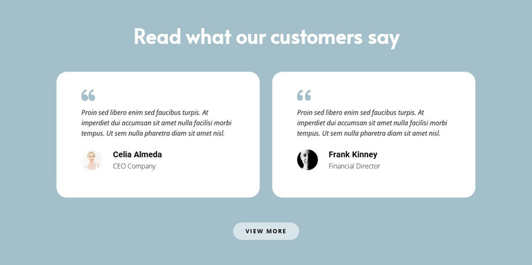 Two reviews about us HTML5 Template