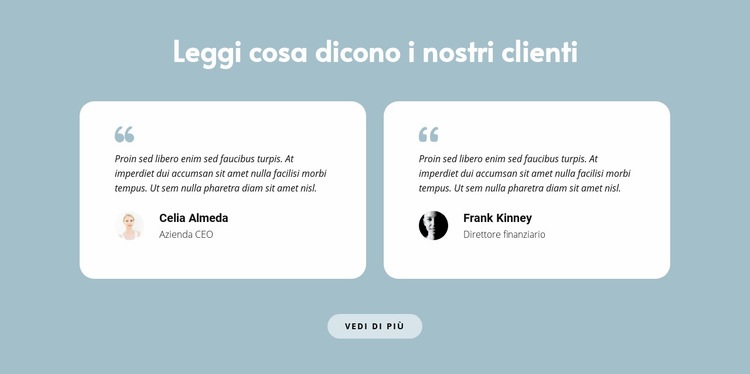 Due recensioni su di noi Modello HTML5