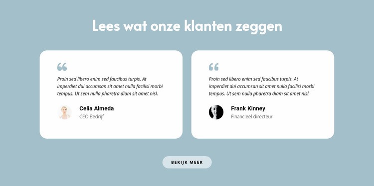 Twee recensies over ons Html Website Builder