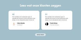 Twee Recensies Over Ons - Eenvoudig Te Gebruiken Websitemodel