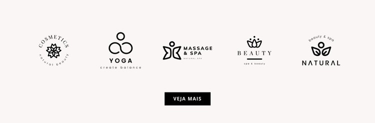 Cinco logotipos Maquete do site