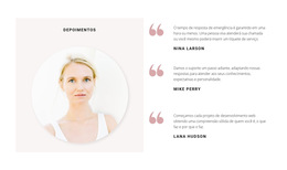 Três Avaliações Da Empresa - Modelo De Site Profissional