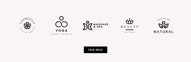 Cinco logotipos Modelo de uma página