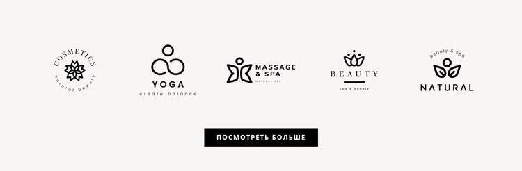 Пять логотипов Мокап веб-сайта