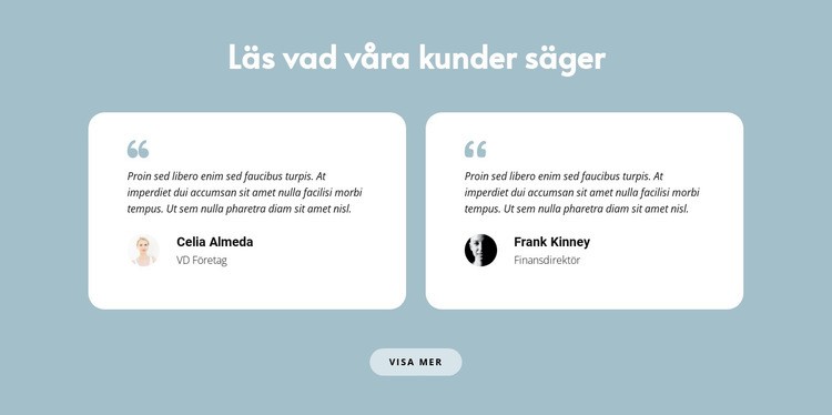 Två recensioner om oss HTML-mall