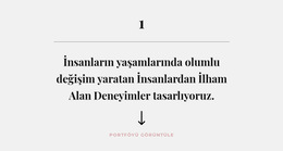 Bir Başlık - Mobil Web Sitesi Şablonu