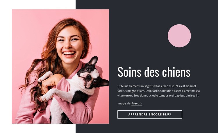 Soins du chiot Modèle