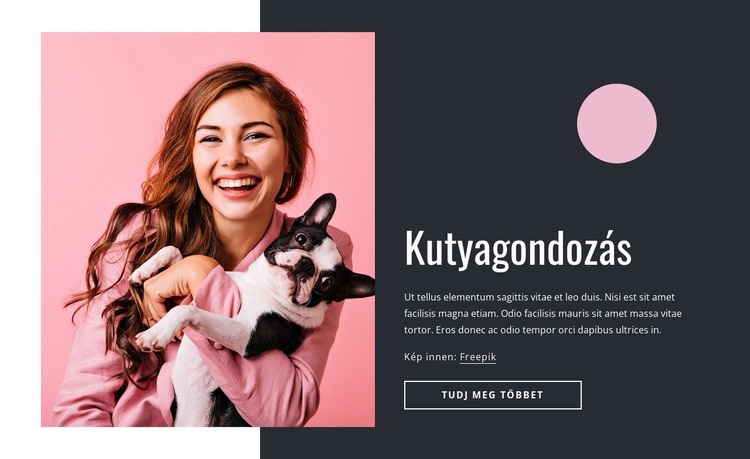 Kölyökkutya gondozás HTML Sablon