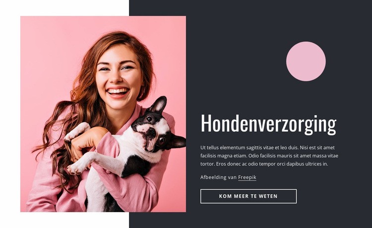 Puppyverzorging Website Builder-sjablonen