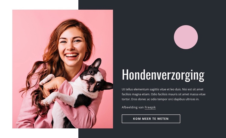 Puppyverzorging Website mockup