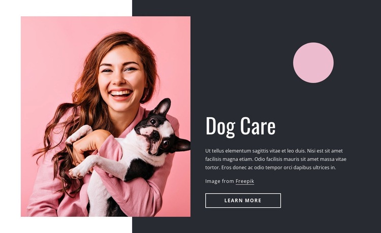 Puppy care Web Page Design