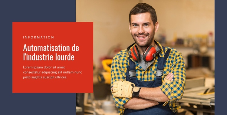 Automatisation de l'industrie Haevy Page de destination