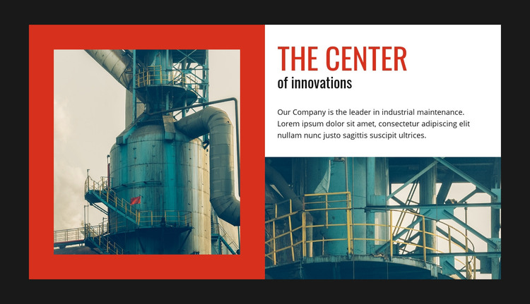 The center innovations  Homepage Design