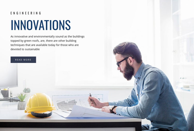 Engineering innovations One Page Template