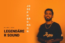 Legendärer Sound – Web-Mockup