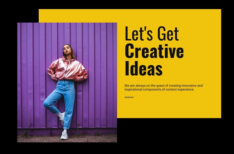 Let's get creative ideas Elementor Template Alternative