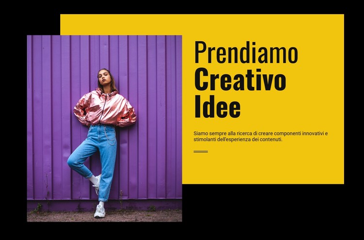 Otteniamo idee creative Modello CSS