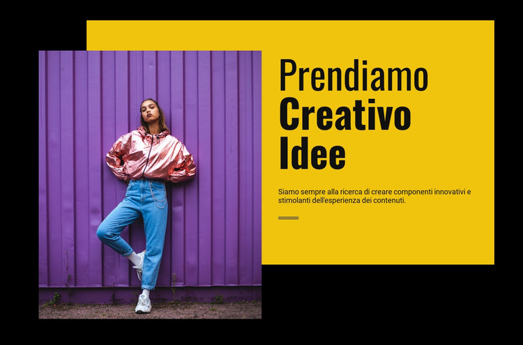 Otteniamo idee creative Modello HTML