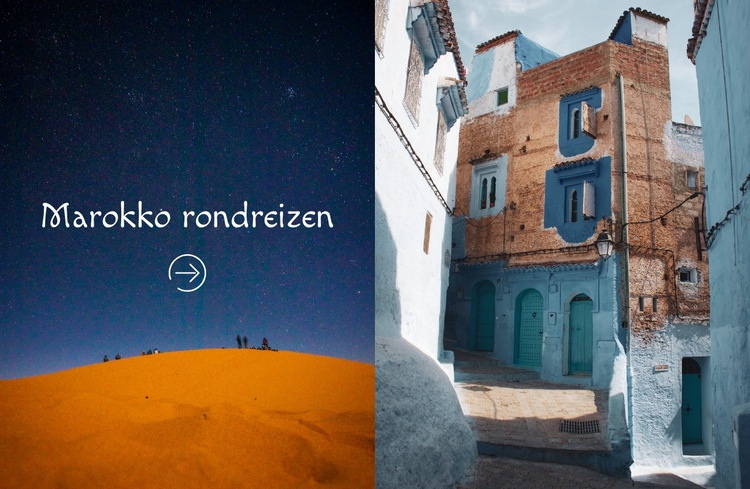 Reis door Marokko rondreizen Website mockup