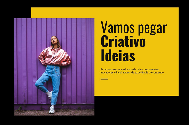 Vamos ter ideias criativas Modelo de site