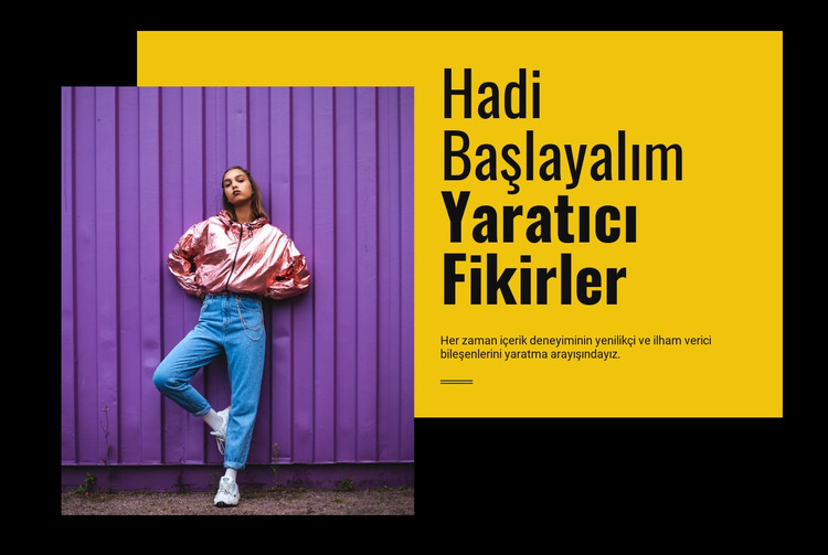 Yaratıcı fikirler alalım HTML Şablonu