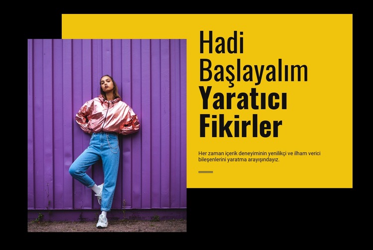 Yaratıcı fikirler alalım Şablon