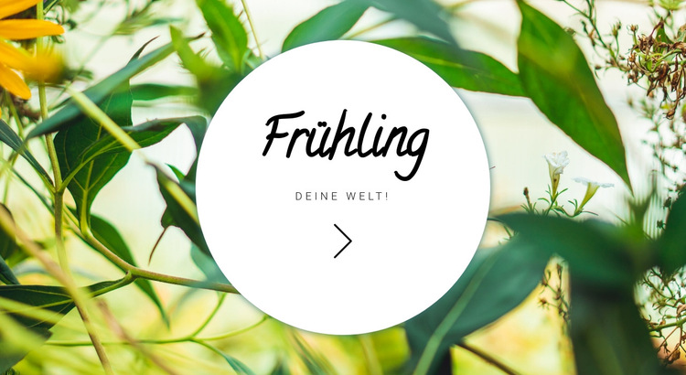 Frühling deine Welt Website-Vorlage