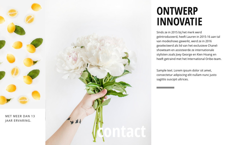 Ontwerp innovatie Website sjabloon