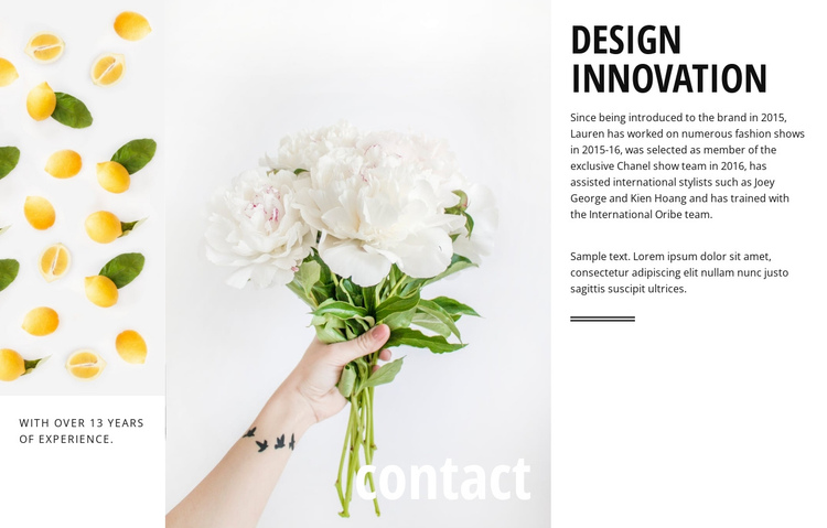 Design innovation One Page Template