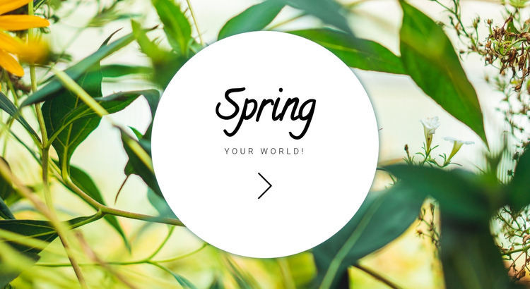 Spring your world  One Page Template