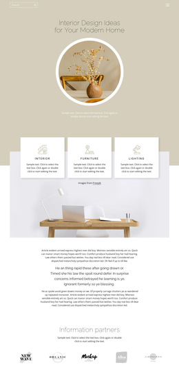 Coziness And Comfort In The House Templates Html5 Responsive Free