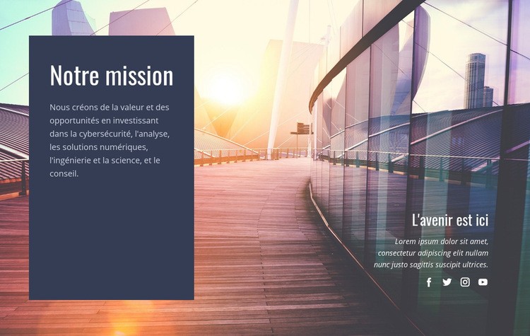 Notre future mission Page de destination