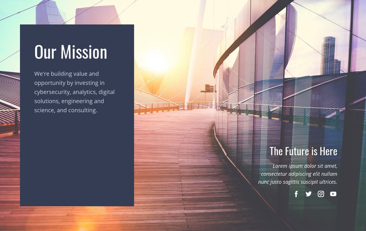 Our future mission  Homepage Design