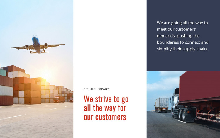 Logistics and Transportation Homepage Design