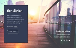 Stunning HTML5 Template For Our Future Mission