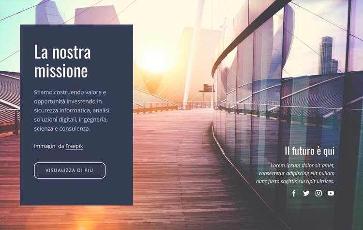 La nostra futura missione Costruttore di siti web HTML