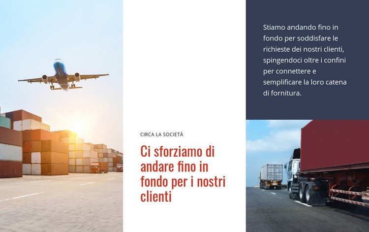 Logistica e trasporti Un modello di pagina