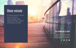 Prachtige HTML5-Sjabloon Voor Onze Toekomstige Missie